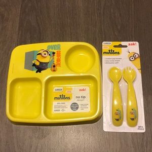 Toddler Minions plate & spoon set